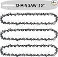 [4 Pieces] 10 Inch Chainsaw Chain with Replacement Guide Bar S40 3/8" LP Pitch .050" Gauge 40 Drive Links, 10" Chains Fit For Remington, Sunjoe, Greenwork, Echo, Craftsman and more (3Chains 1Bar)