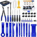 GOOACC 88Pcs Trim Removal Tool, Auto Push Pin Bumper Retainer Clip Set Fastener Terminal Remover Tool Adhesive Cable Clips Pry Kit Car Panel Radio Removal Auto Clip Pliers