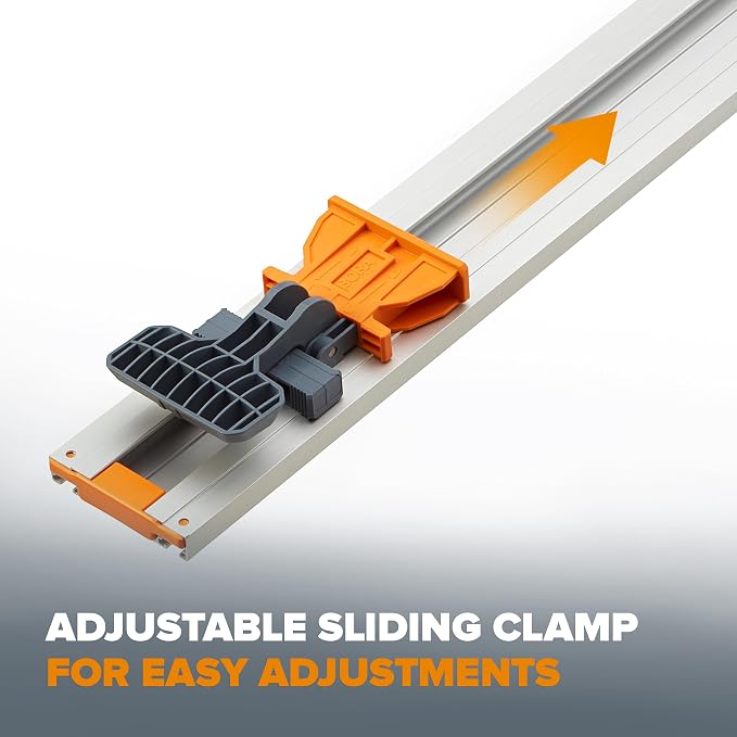 BORA 50” NGX Circular Saw Guide Rail, Clamp Edge for Circular Saws, Great for Straight Cross-Cutting Plywood Sheets and Routing Dados, 544050