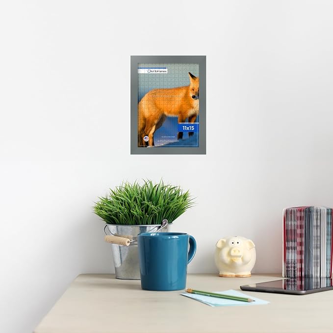 ArtToFrames Puzzle Frame for Buffalo Games 100 Piece Jigsaw Puzzles, 11x15 Inch (28x38 cm), Granite Engineered Wood with Regular Glass, Ready to Hang Puzzle Display