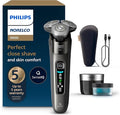 Philips Norelco Shaver i9000, Wet & Dry Electric Shaver, Dark Slate, SenseIQ Technology, Triple Lift & Cut System, 360 Rotating Dual SteelPrecision Precision Blades, Quick Clean Pod, X9002/82