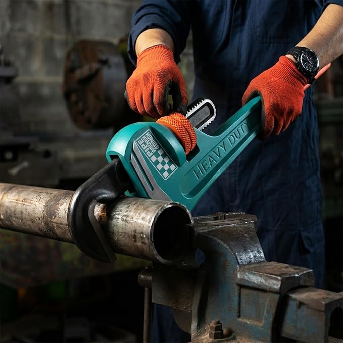 Heavy Duty Pipe Wrench, 48" Adjustable Straight Plumbing Wrench, High Drop-Forged jaws, Professional Pipeline Tool for Water Pipe Fittings, Mechanical assembly, Workshop Operations