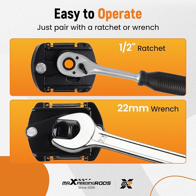 maXpeedingrods 2Pcs Adjustable Oil Filter Wrench 2 Jaw 60-80mm & 80-105mm | 1/2" Drive Universal Oil Filter Spanner Removal Tool, Universal Oil Filter Cap Socket Wrench Filter Housing Removal Tool