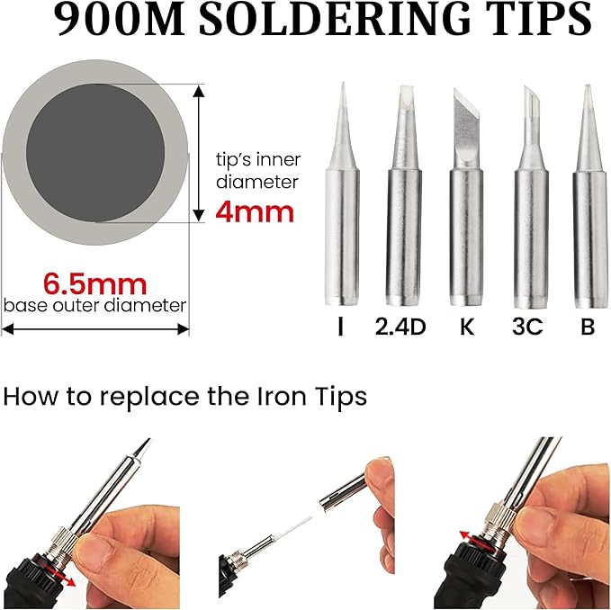Soldering Iron Kit, 60W Soldering Iron Adjustable Temperature 30-in-1, 5 Solder Tips, Digital Multimeter, Solder Wire, Paste, Desoldering Pump, Tweezers for Electronics Hobby Enthusiast 120V US Plug