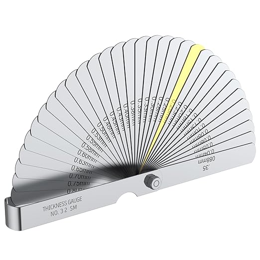 HDLNKAK Vernier Caliper 6 Inch + Stainless Steel Feeler Gauge 32 Blade, 6" Stainless Steel Non Digital Caliper, 0-6Inch/0-150mm，0.02mm/0.001" High Precision Caliper