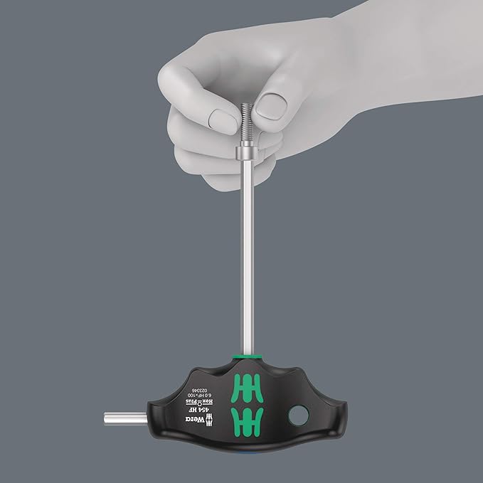 Wera - 5023451001 454/10 HF Set Imperial 1 Screwdriver Set T-Handle Screwdrivers Hex-Plus with Holding Function, Imperial, 10 Pieces