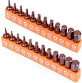 Amartisan 20-Piece Hex Head Allen Wrench Drill Bit Set, Metric and SAE S2 Steel Hex Bits Set, Magnetic Tips, 2.3" Long With Storage box. (24-Piece Hex Head Allen（25mm）)