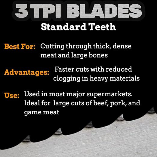 Cutlery Mania Band Saw Blade (Bone-in) 5/8x.022x3TPIx135 (4-Pack)