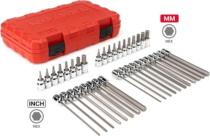 TEKTON Hex Bit Socket Set with Case, 38-Piece (1/8-3/8 in., 3-10 mm) | SHB91316 (Pack of 6)