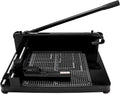 Heavy Duty Paper Cutter for A4 Paper,12'' 400 Sheets Capacity Guillotine Paper Cutter,Solid Steel Construction Stack Paper Trimmer for Office,Commercial Use,Double Safety Protection,Black (A4 12 Inch)