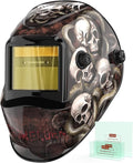 YESWELDER Auto Darkening Welding Helmet, Blue Light Blocking, 1/1/1/1 True Color Solar Powered Welding Hood with 2 Arc Sensors, Wide Shade 3.5/9-14 Welder Mask for TIG MIG ARC and Grind