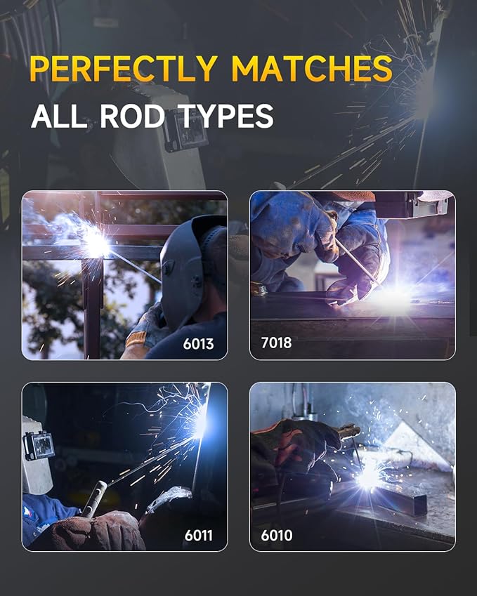 Stick Welder, 2026 Newest [Large LED Display] ARC 200Pro Welding Machine 110V/220V 200A with Synergic Control, IGBT Inverter Portable Welder Machine with Hot Start, Arc force and Anti-Stick