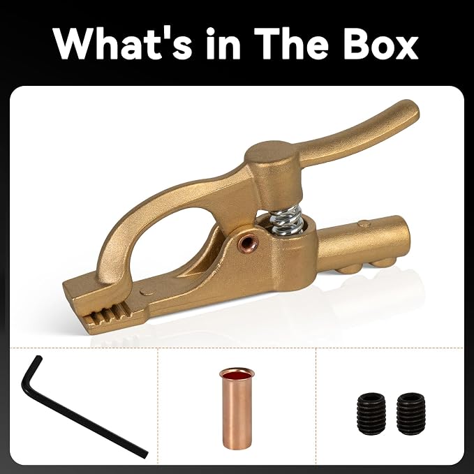 300 Amp Brass Welding Ground Clamp, Heavy Duty Clamp for Welders
