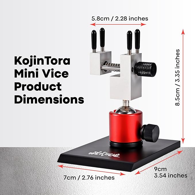 Mini Vise Table Top Clamp - Small Bench Vice for Hobby Jewelers - Adjustable Aluminum Alloy 360° Rotatable with 0-2.48' Clamping Range for Jewelry Making DIY Projects Crafts Repair Tool
