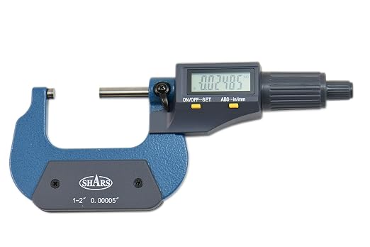 Shars 1-2"/25-50mm Solid Metal Frame Electronic Outside Micrometer 303-2464 P]