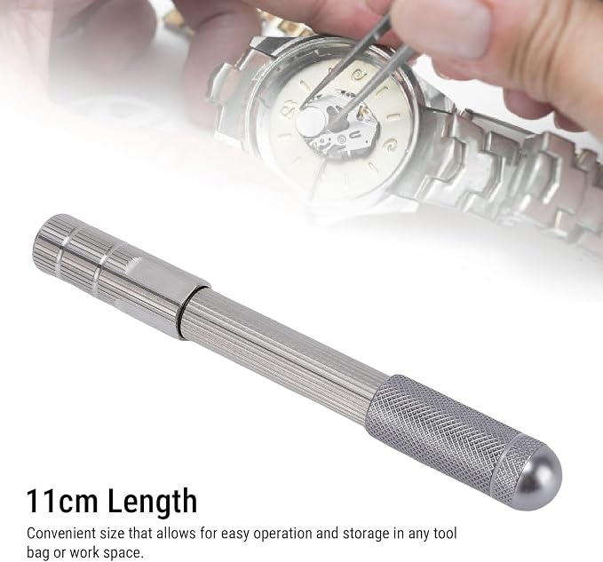 Pin Vise Hand Drill, 11cm with 4 Replacement Heads, Non Slip Ergonomic Handle, for Watch Repairing and Making