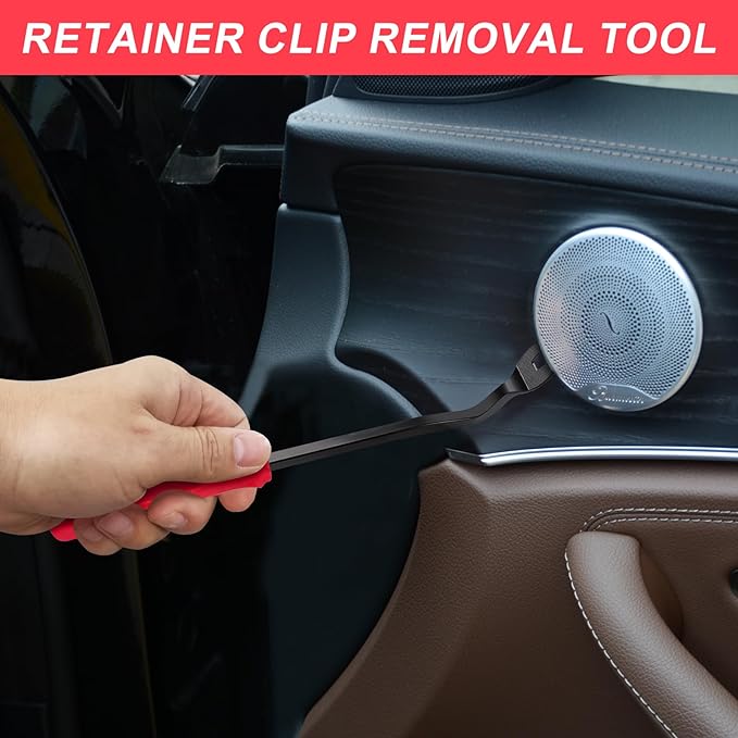 3 Pcs Clip Pliers and Fastener Remover,Clip Removal Tool Panel Clip Removal Pliers Car Trim Rivet Removal Pry Tool Repair Kit for Automotive Door Panel,Upholstery,Dashboard Red