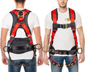 Hammerhead 5pt Safety Harness Back Padded, QCB Chest, Tongue Buckel Legs Straps, Back & Side D-Rings