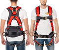 Hammerhead 5pt Safety Harness Back Padded, QCB Chest, Tongue Buckel Legs Straps, Back & Side D-Rings