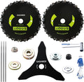 9" x 20 Teeth Brush Blades Carbon Steel Round Chainsaw 10" x 3T Cutter Weed Eater Blades- Universal Adapter Kit with 3 Round Files, Compatible with Brush Cutter Trimmer Weed Eater Husqvarna Stihl Ego