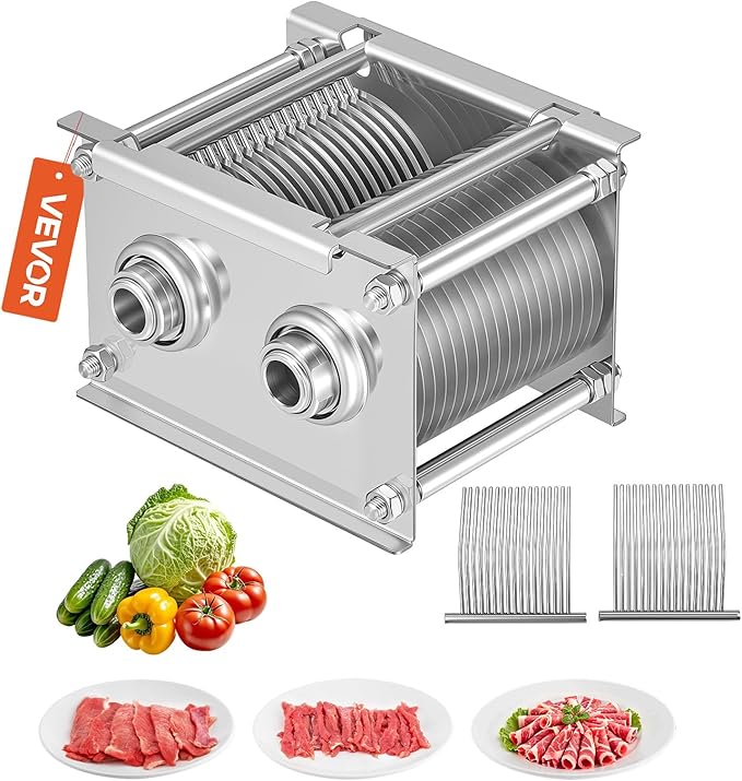 VEVOR Meat Cutter Machine Blade, 5 mm Replacement Commercial Blade for Model 90 Food Slicer, Stainless Steel, for Boneless Meat, Soft Vegetables