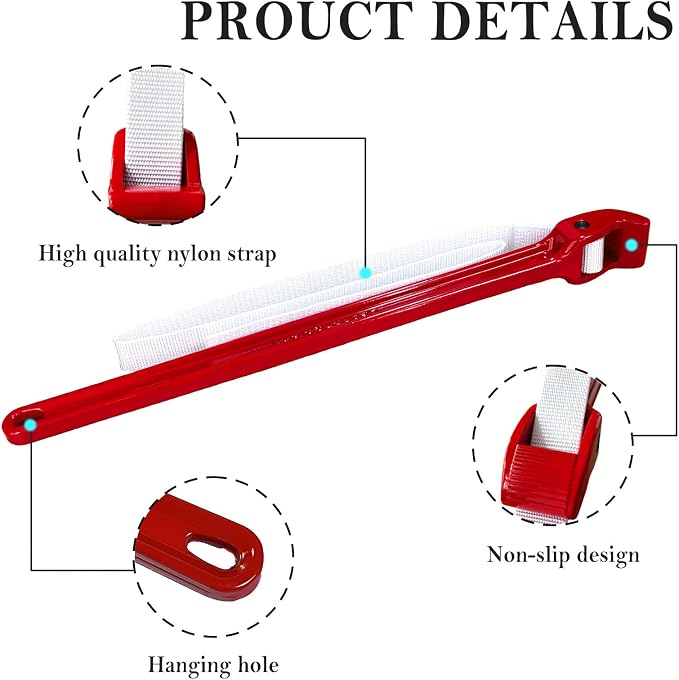 Strap Wrench, Adjustable Nylon Strap Wrench for Plumbing and Pipes, Small Pipes, Water Filter, Oil Filter, Etc. Strap Wrenches 18 inch aluminum handle is more labor saving.