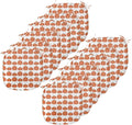Lunarable Autumn Pumpkin Chair Seating Cushion Set of 12, Simplistic Halloween Fruit Pattern on Plain Backdrop, Anti-Slip Seat Padding for Kitchen & Patio, 16"x16", Burnt Orange Green Brown