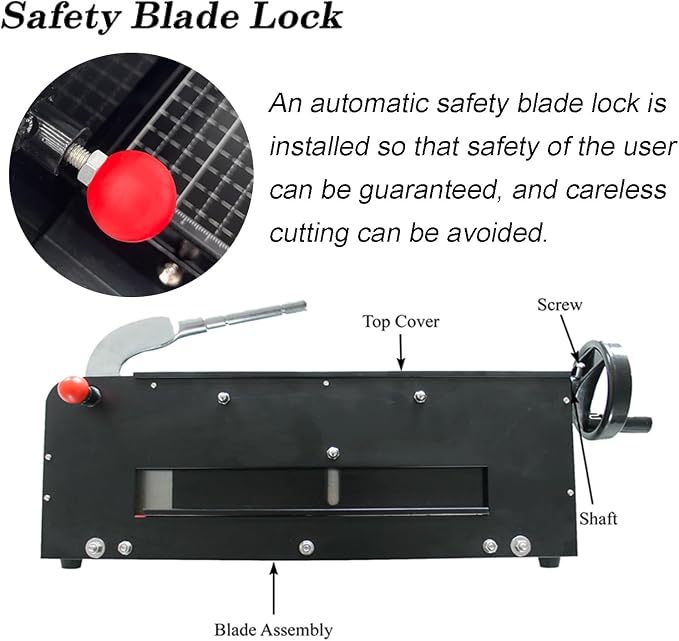 INTBUYING Paper Cutter Guillotine Style Heavy Duty Manual Stack Paper Trimmer Max 12.2in with Safety Protection for Home Office