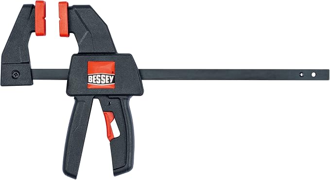 BESSEY EHK series Micro 4 1/2" Trigger Style Clamp, Fast Acting One Hand Woodworking Clamps for Wood working, Carpentry, Home Improvement, DIY, Construction Projects