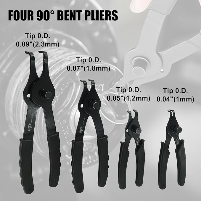 SGT Snap Ring Pliers Set, 14pcs Internal and External Circlip Pliers