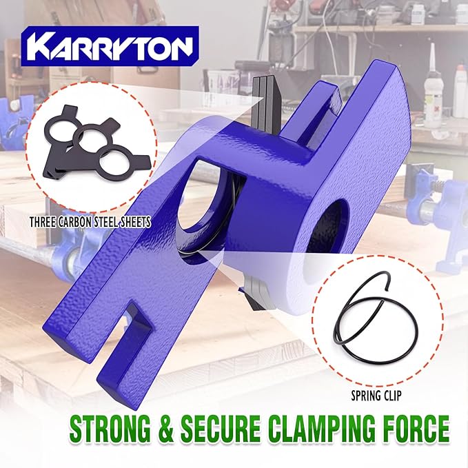 1/2 Inch Heavy Duty Pipe Clamps for Woodworking, H-Style Wood Gluing Clamps, Adjustable Pipe Clamp Tool for Furniture, Cabinet Making & DIY Projects (Set of 4)