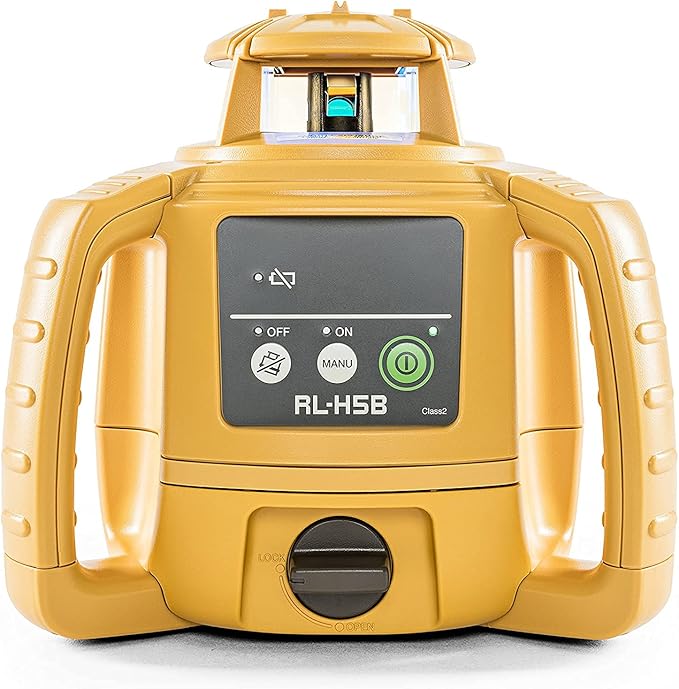 Topcon RL-H5B Self Leveling Horizontal Rotary Laser with Field Book, LS-80 Receiver, Detector Holder & Case, IP66 Rating for Drop, Dust, and Water Resistance, 1300ft (400m) Construction Laser Level