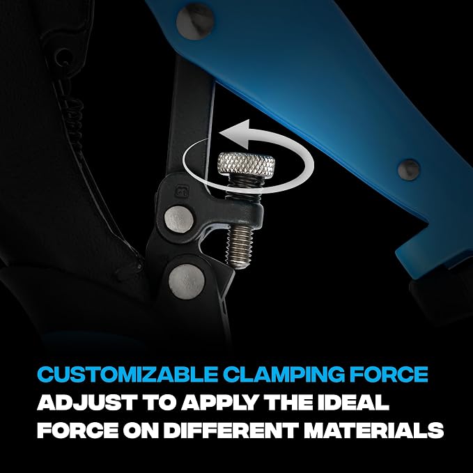 OX Tools 7 inch Locking Vise Grip Clamp - Heavy Duty Welding Clamp with Auto Adjust Design & Comfortable Grips Perfect C Clamp for Woodworking, Welding, and Metalworking - OX-P204202