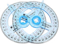 2Pcs Circle Protractor Drafting Tools Protractor Measuring Tool 360-degree Math Geometry Set for Classroom