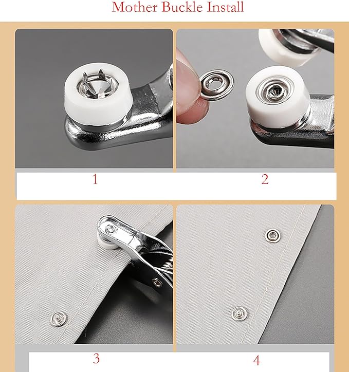 Snap Button Kit Sets, 100 Pair Colorful 5 Claw Buckle with 6 Inch Plier and Alloy Stick for Clothing Leather Crafting Sewing (1)