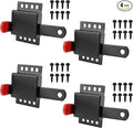 Heavy Duty Standard Garage Door Side Lock Inside Deadlock for Most Garage Door Iron Galvanizing -4 Pack, Black