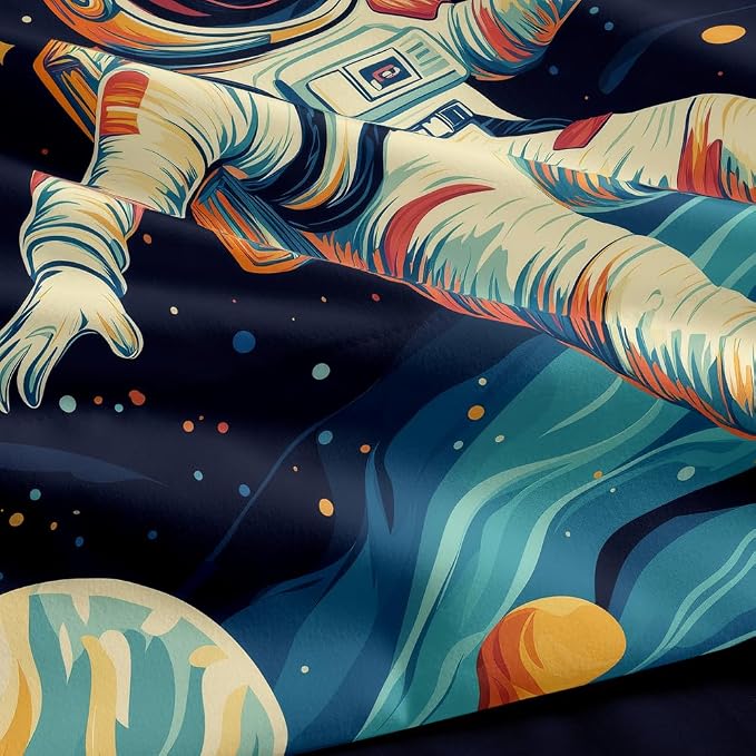 Space Astronaut Comforter Set Twin,Boys Twin Space Bedding Set 5 Pieces,Twin Comforter Set for Kids,Galaxy Comforter with Astronaut Patterns