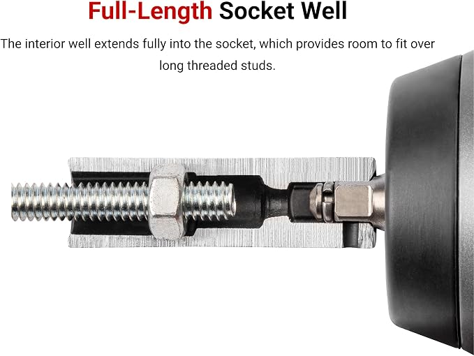 TEKTON 1/2 Inch Drive Impact Socket Set, 29-Piece | SID92109 | (5/16 - 2 in.), Deep, 6-Point, Socket Rail