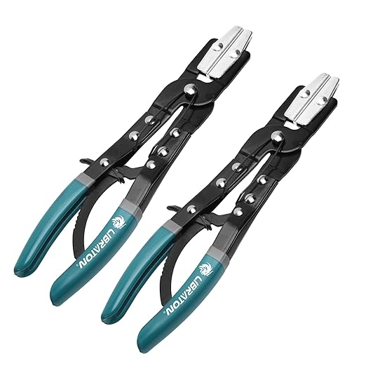 LIBRATON Ratcheting Hose Pinch Pliers, 2PCS Hose Clamp Pliers Set