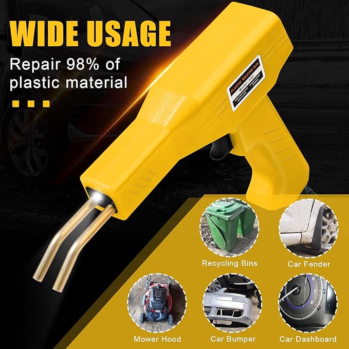 ATOLS Upgraded Plastic Welder, 1000PCS Staples, Pure Copper Transformer, Rapid Heating, Plastic Welding Kit, Hot Stapler Kit, Plastic Welder Gun Kit, Car Bumper Repair Kit, Plastic Repair Kit