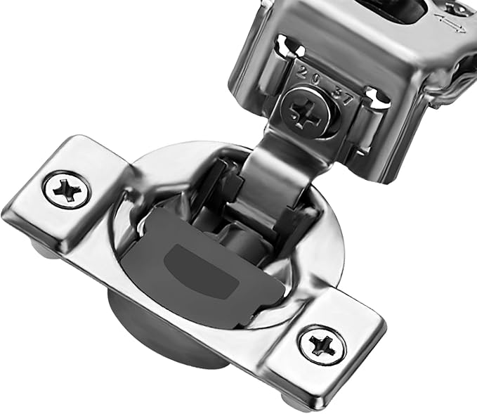 Ravinte 2 Pack 1 Pair 1-1/4 inch Overlay Soft Close Kitchen Cabinet Hinges Stainless Steel Adjustable Kitchen Hinges Satin Nickel Cabinet Hardware