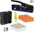 VCELINK RJ45 Crimp Tool Kit for CAT7/6A/6/5E/5, Upgraded Network Tool Set with an Ethernet Crimper, 25 RJ45 Connectors & Boots, Cable Tester, and Wire Stripper, Blue (no Cloth Bag Include)