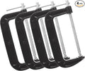 4Pcs 8 Inch C Clamp Heavy Duty C-Clamps Quality Iron C-Clamps Industrial Strength C Clamp Set for Woodworking Welding Building Metal Workpiece