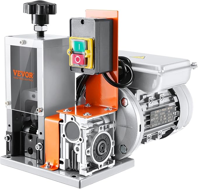 VEVOR Electric Wire Stripping Machine, 0.06''-1.18'' Automatic Wire Stripper, 180 W, 60 ft/min with Visible Stripping Depth Reference Electric Wire Stripper, Copper Stripper