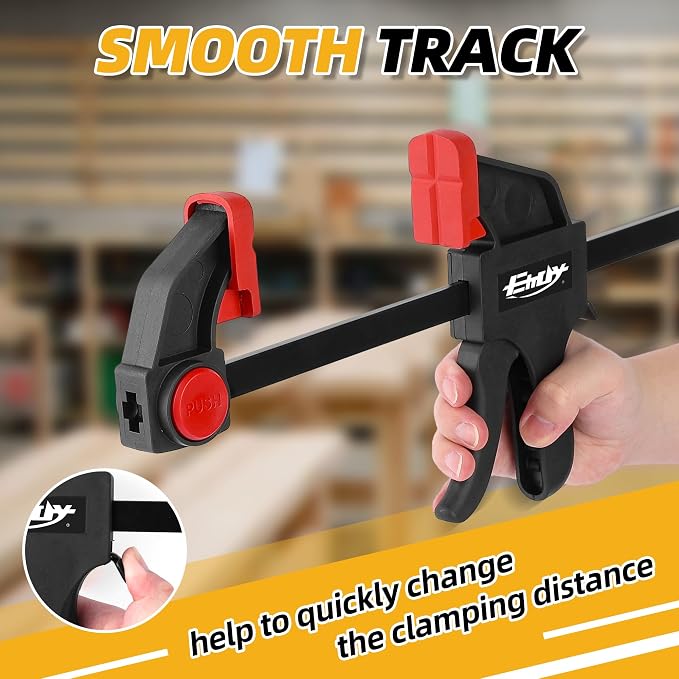 50" Bar Clamps for Woodworking 2-Pack, One-Handed Clamp/Spreader, Light-Duty Quick-Change F Clamp with 170 LBS Load Limit, Ideal for Woodworking/Carpentry/Home Improvement/DIY