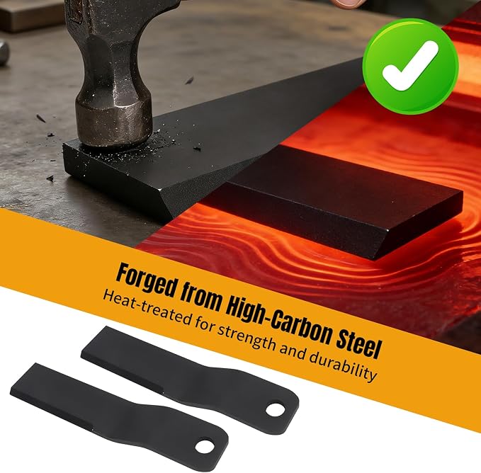 Heavy Duty Blades for Wolverine BC-13-72W & AGT Top Cat HFRC72 Skidsteer Brush Hog 0.5"– Replacement Rotary Cutter Blades for Land Clearing & Brush Cutting