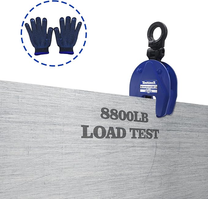 Vertical Plate Clamp, 2200lbs/1T Plate Lifting Clamp Jaw Opening up to 0.8 inch, for Lifting and Transporting