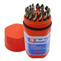 HIGHFIRE 29 Pieces HSS Stepped Point Drill Bit Set 1/16"-1/2", Gold and Black 3-Flat Shank for Metal, Steel & Acrylic - No Pilot Hole Needed - Industrial, MRO & DIY Use