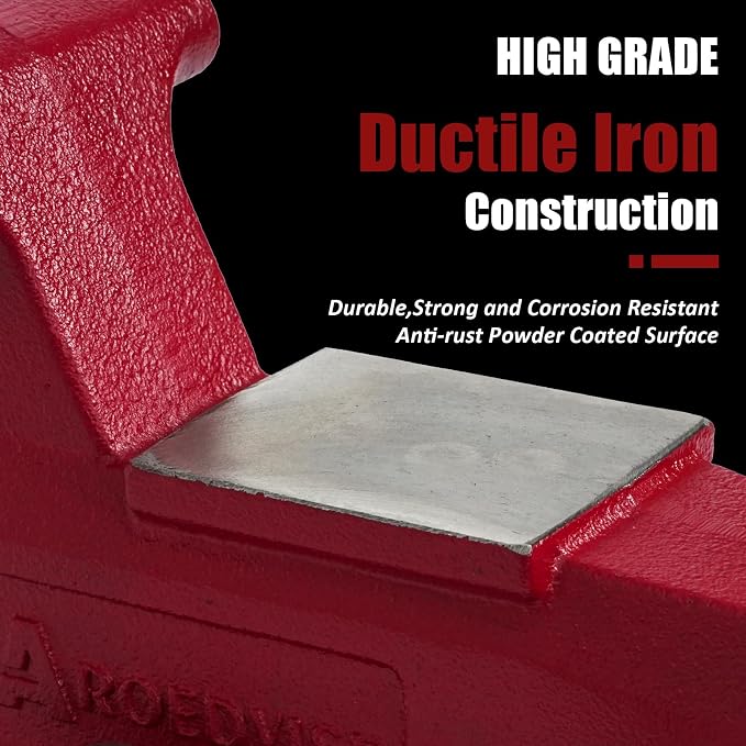 5"Bench Vise, 5.5"Jaw Opening 360° Swivel Base 3.5" Throat Depth