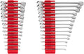 TEKTON Stubby and Standard Combination Wrench Set, 28-Piece | WCB95903 | (6 - 19 mm), Modular Organizers, Chrome Finish